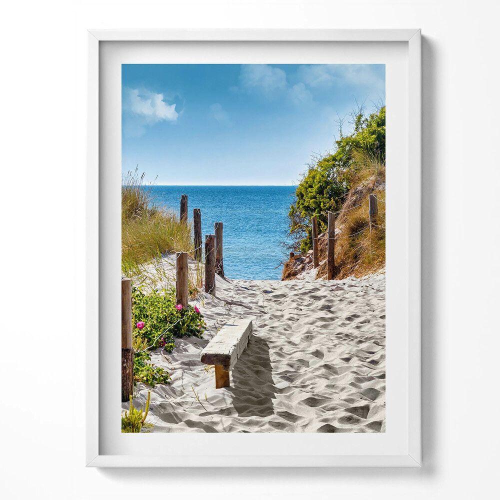Kép keretben Homokos út a strandokhoz és a tengerhez