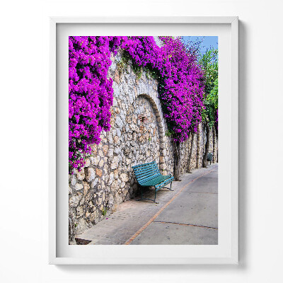 Kép keretben Virágos út Caprin Olaszországban