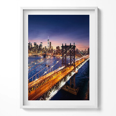 Keretezett kép New York - naplemente Manhattan felett