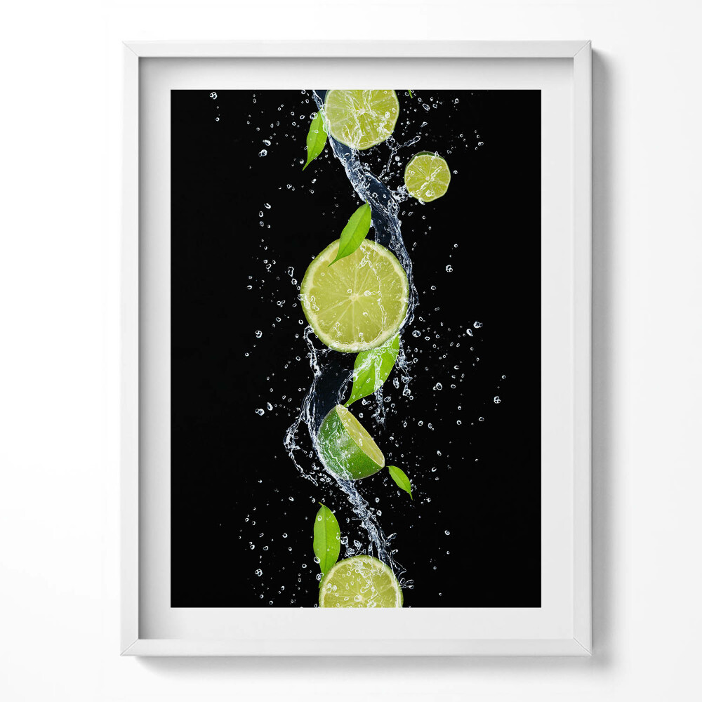 Keretezett kép Lime menta víz
