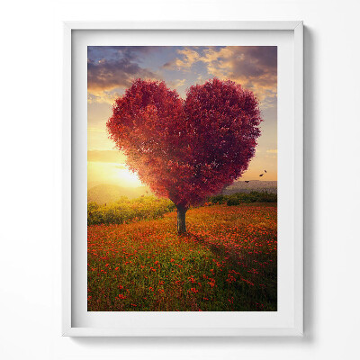 Kép keretben Szív alakú szerelemfa