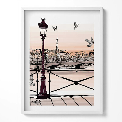 Keretezett kép Naplemente a Szajna felett