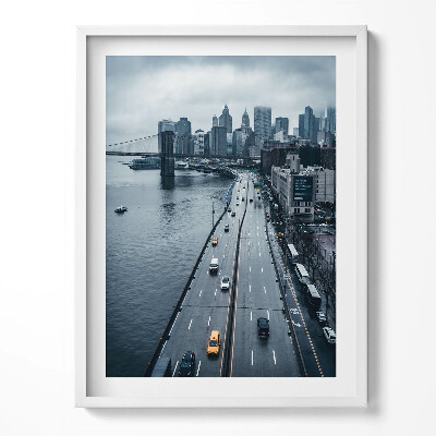 Kép keretben Városi utca madártávlatból