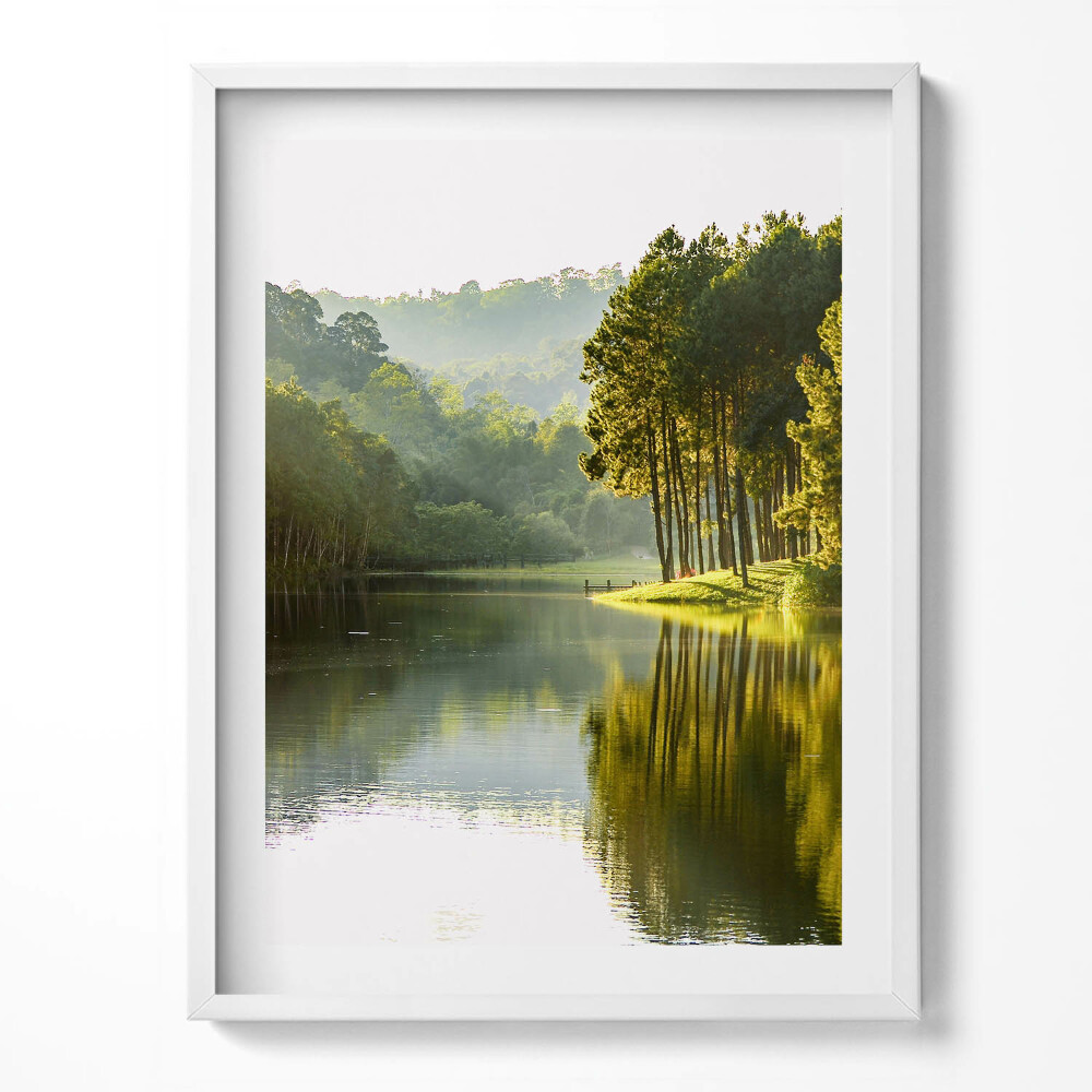 Keretezett kép Zöld folyótájkép