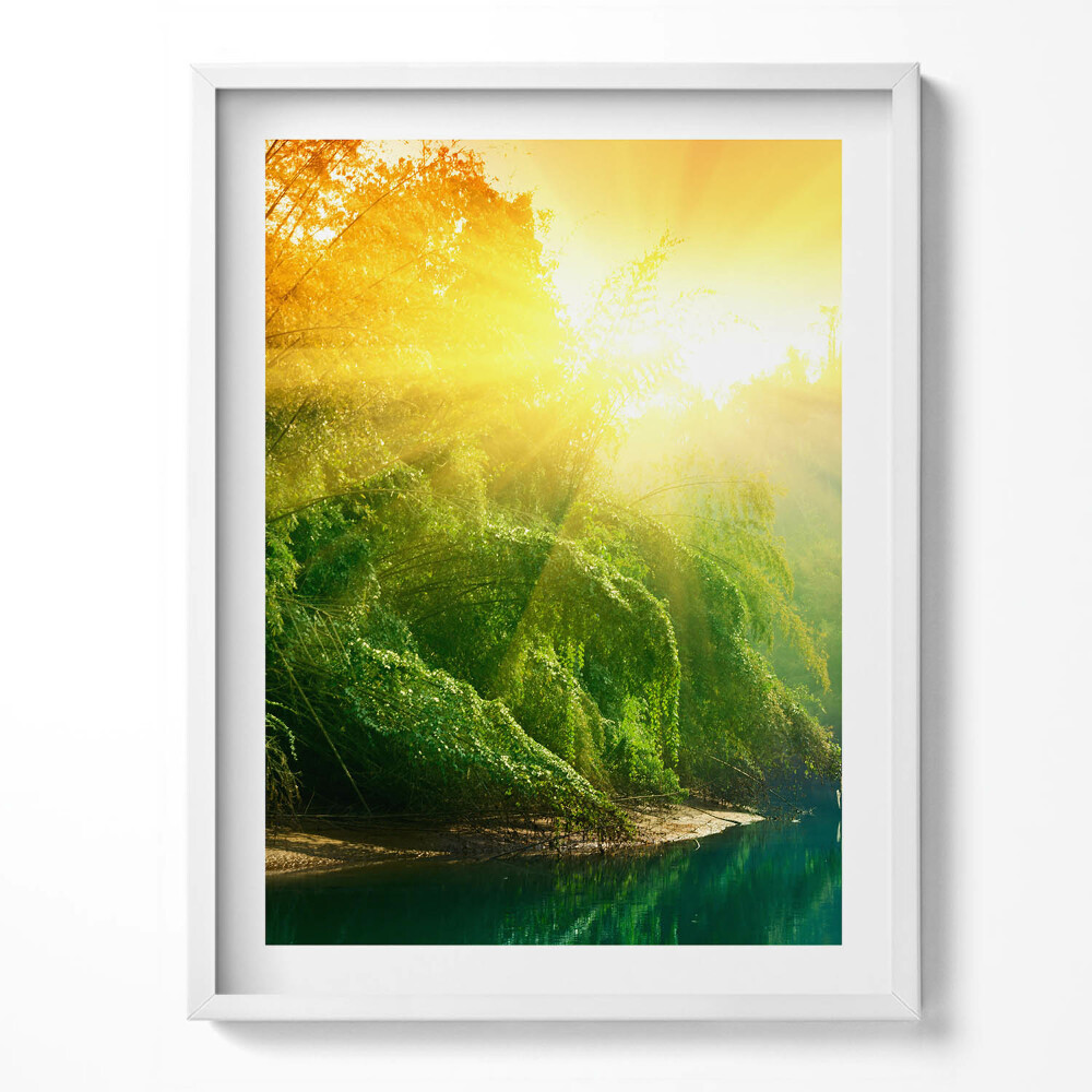 Keretezett kép Tájkép napsütésben