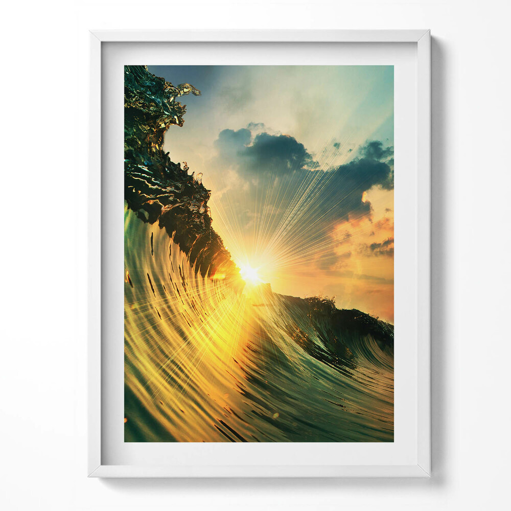 Kép keretben Fehér paripa ló