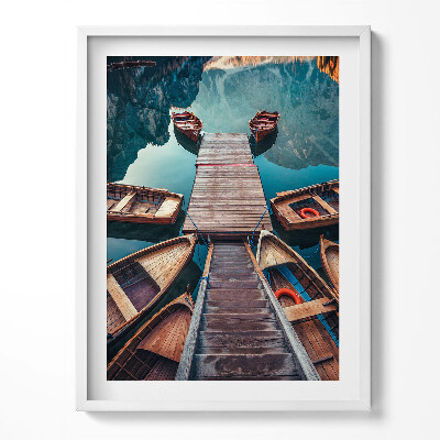 Kép keretben móló és Pragser Wildsee