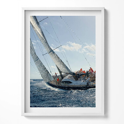 Kép keretben Vitorlás yacht regatta