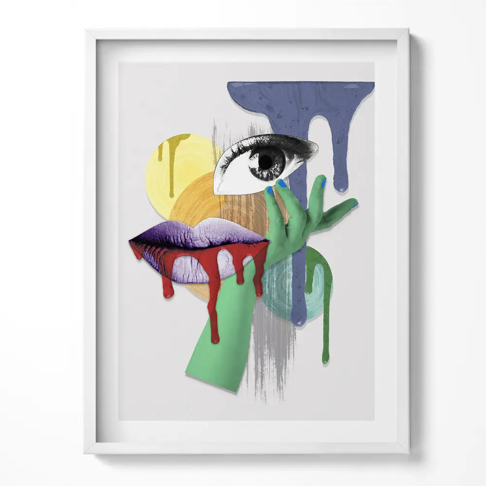 Kép keretben Szürrealista kollázs