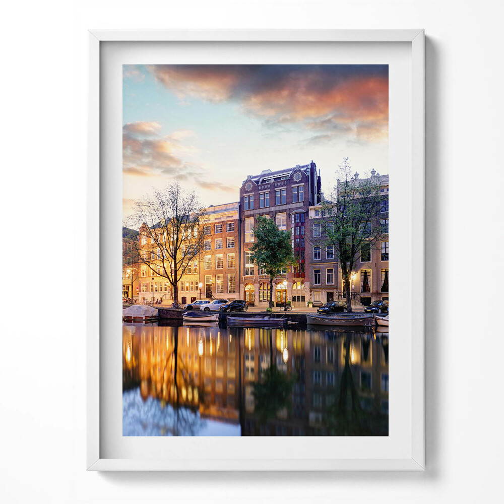 Keretezett kép Házak Amszterdam Hollandia