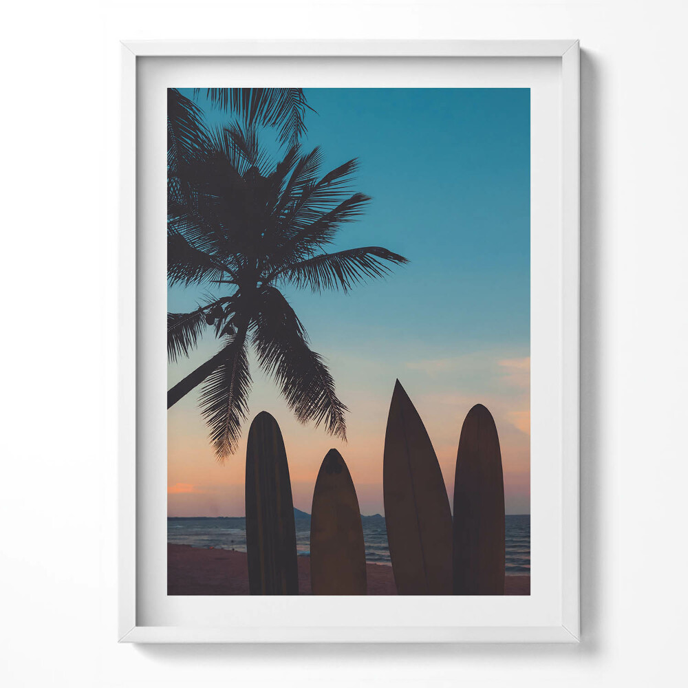 Keretezett kép Szörfözés egy trópusi strandon