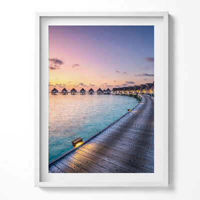 Kép keretben Naplemente Maldív-szigetek