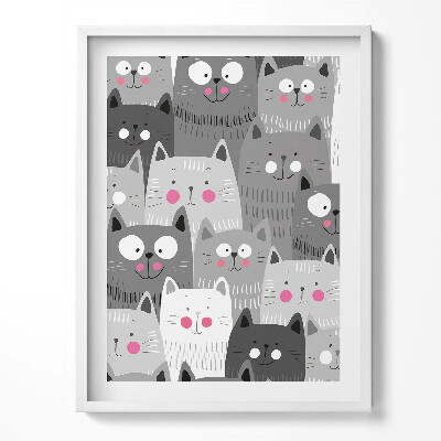 Keretezett kép Mintázat macskákkal