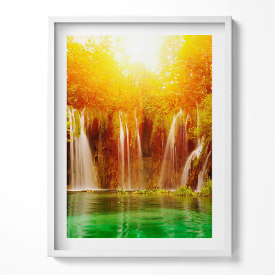 Kép keretben Festői kilátás egy vízesésre