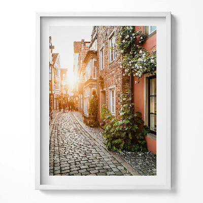 Kép keretben Olasz utca épületek között