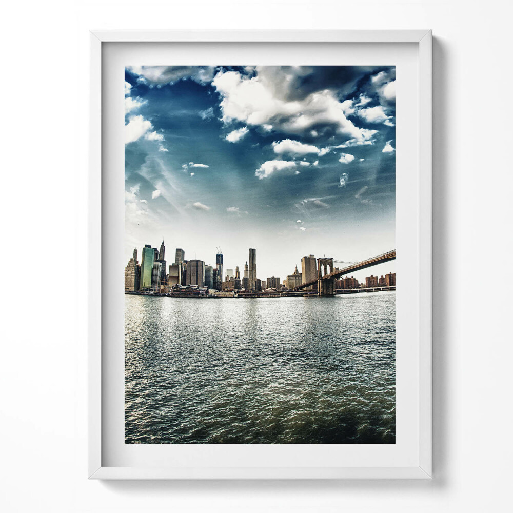 Kép keretben Város és Brooklyn híd