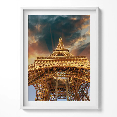 Kép keretben Eiffel torony a napfényben