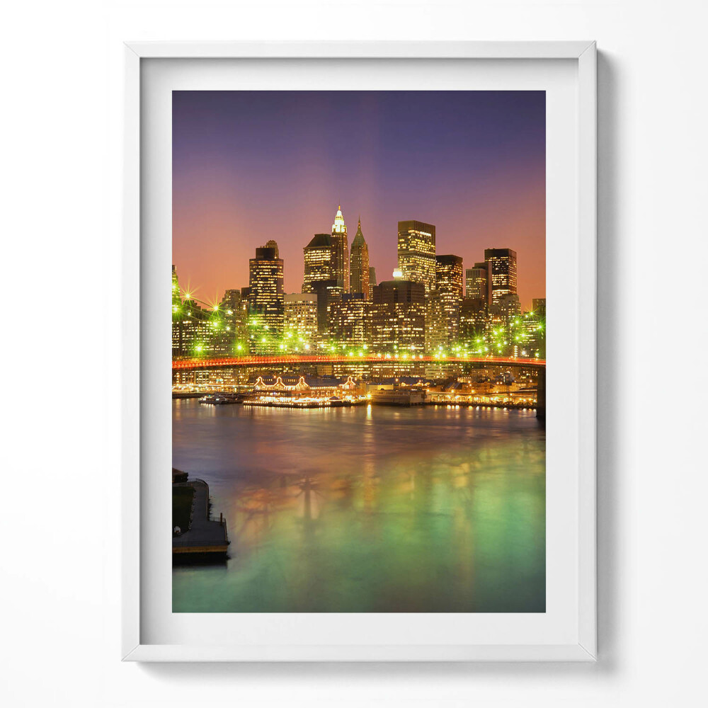 Keretezett kép Brooklyn híd éjszaka