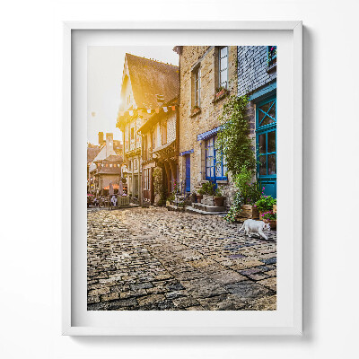 Keretezett kép Egy régi város utcája