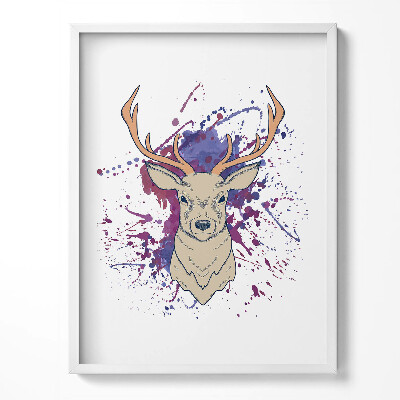 Kép keretben Vektoros illusztráció egy szarvasról