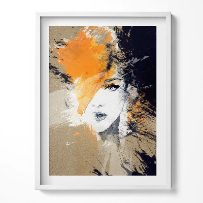 Keretezett kép Női portré absztrakt