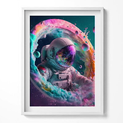 Keretezett kép Kozmonauta színes felhők