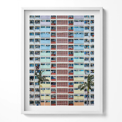 Keretezett kép Színes épület Hongkongban