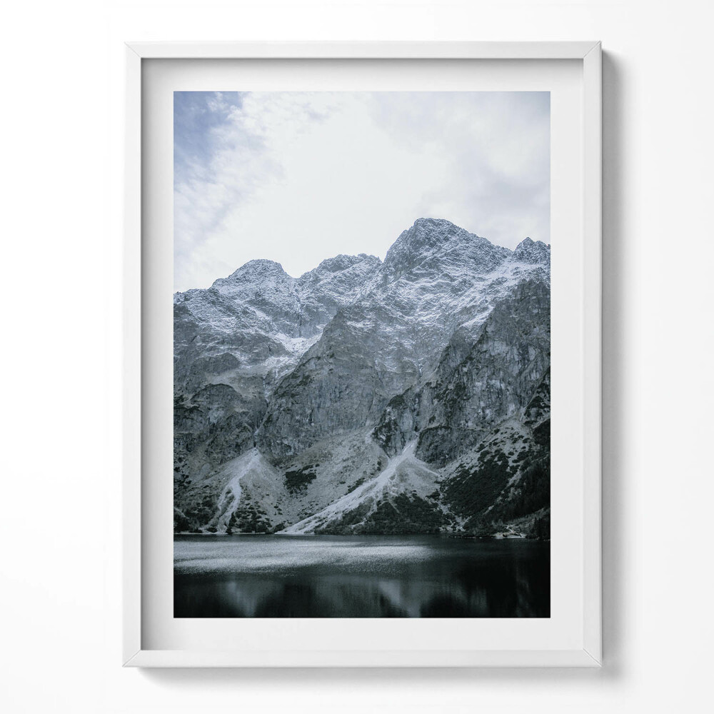 Keretezett kép Morskie Oko télen Tátra hegységben