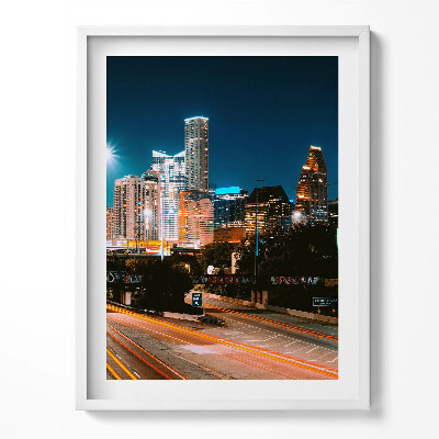 Kép keretben Éjszakai város Houstonban