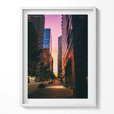 Kép keretben Üres utca Houstonban