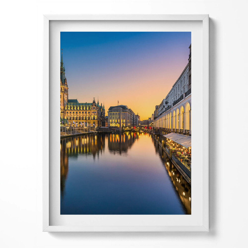 Keretezett kép Hamburg városháza Németország