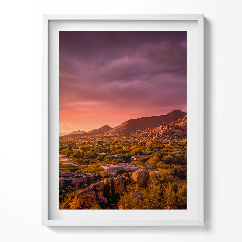 Kép keretben Naplemente Észak-Shottsdale felett