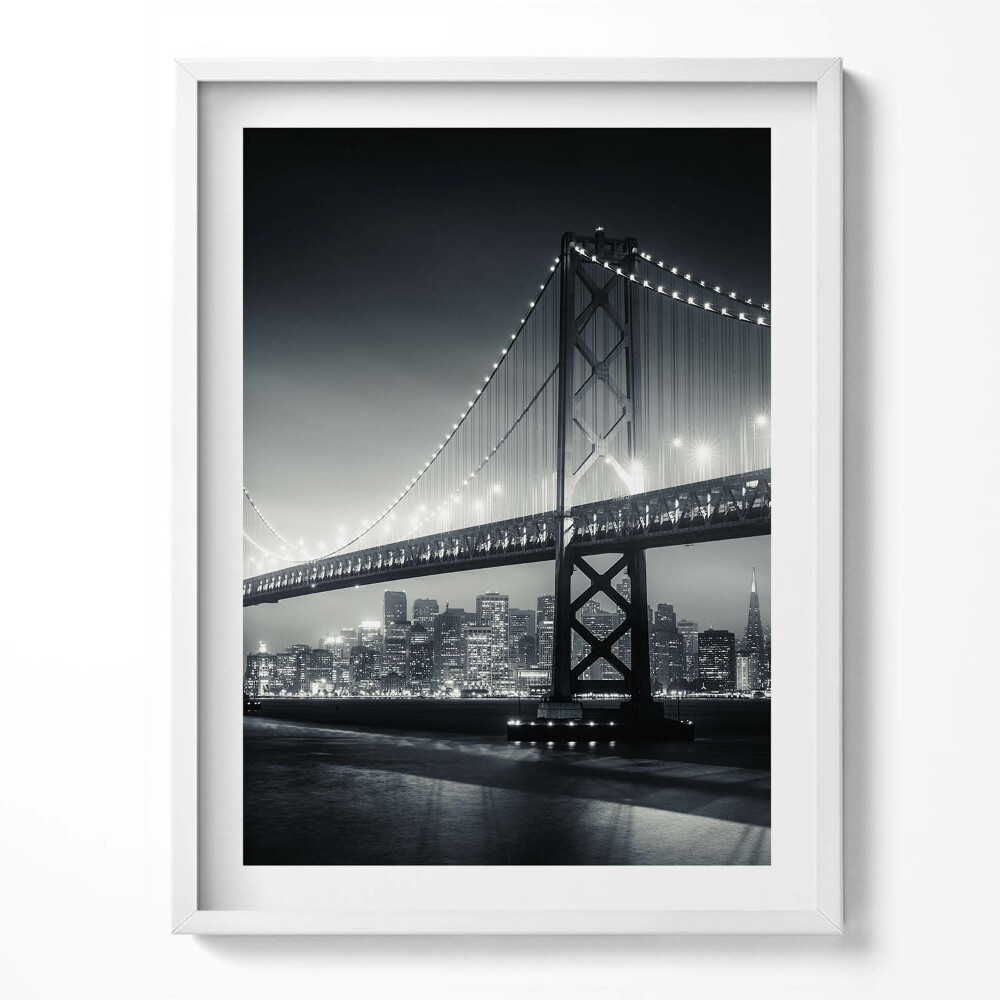 Kép keretben Híd éjszaka San Francisco