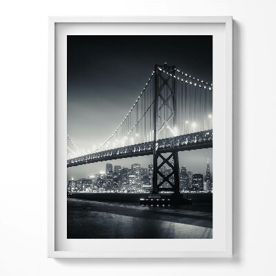 Kép keretben Híd éjszaka San Francisco