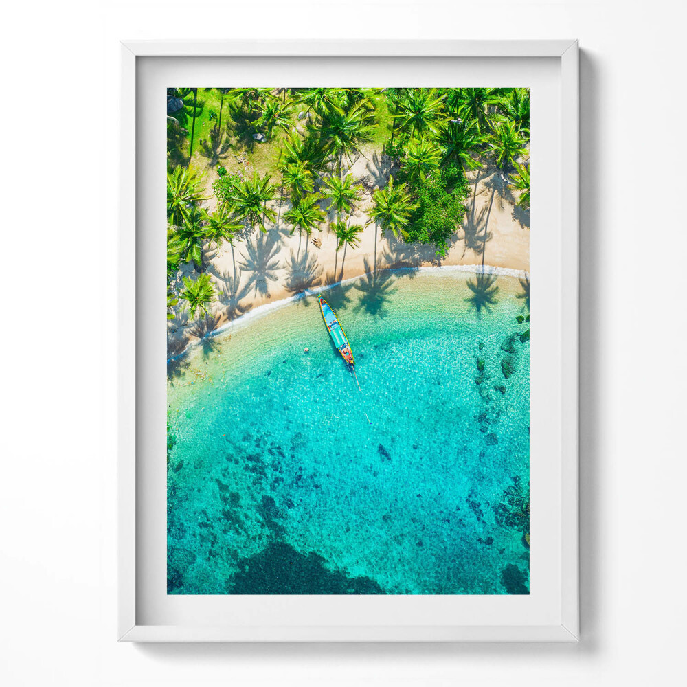 Kép keretben Trópusi strand Koh Tao-ban