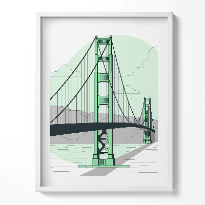 Kép keretben Rajz a Golden Gate hídról