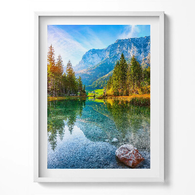 Kép keretben Hegyi folyó tájkép