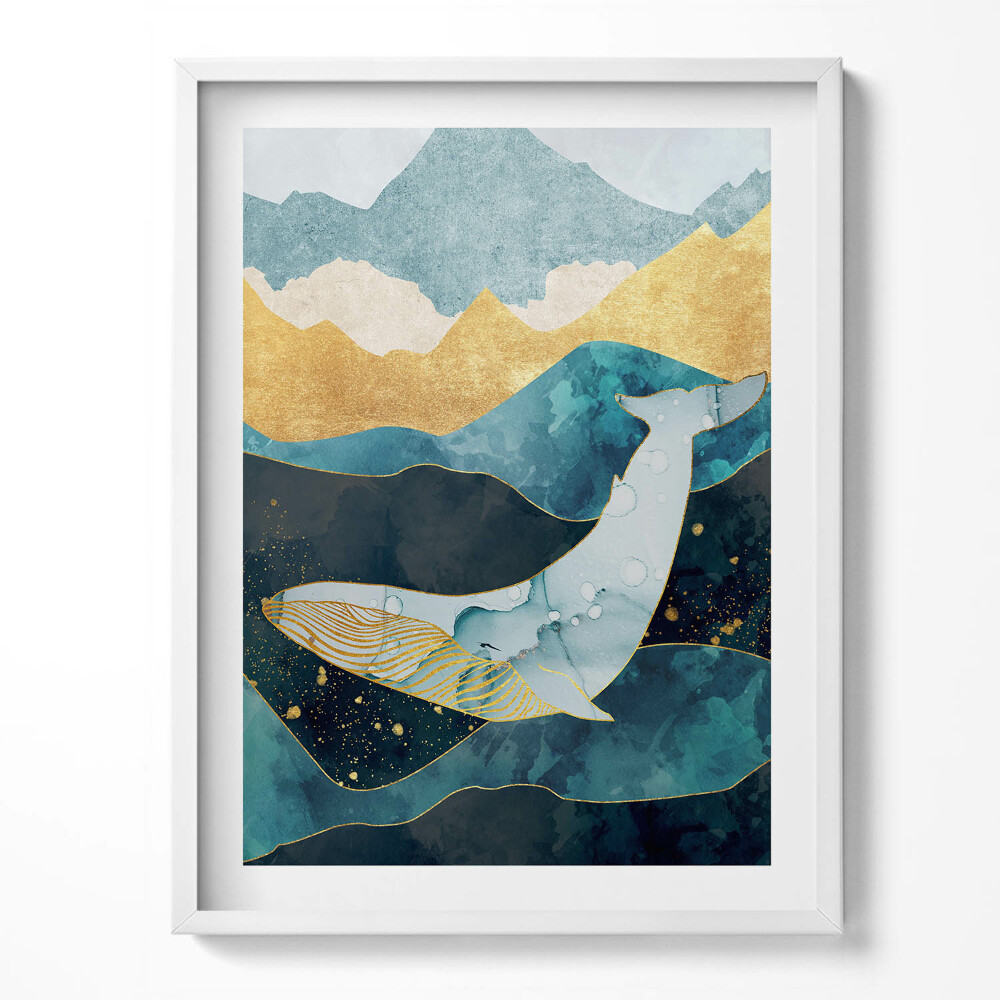 Keretezett kép Absztrakt bálna