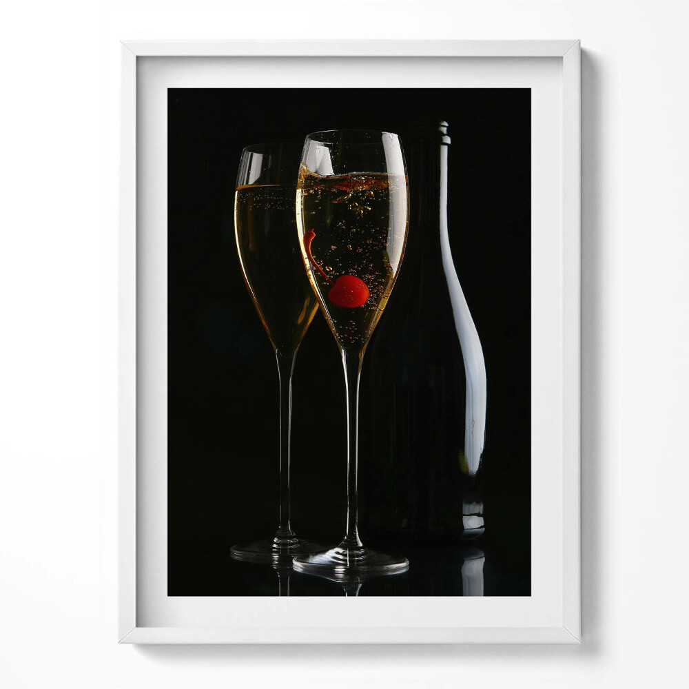 Keretezett kép Pezsgőspoharak