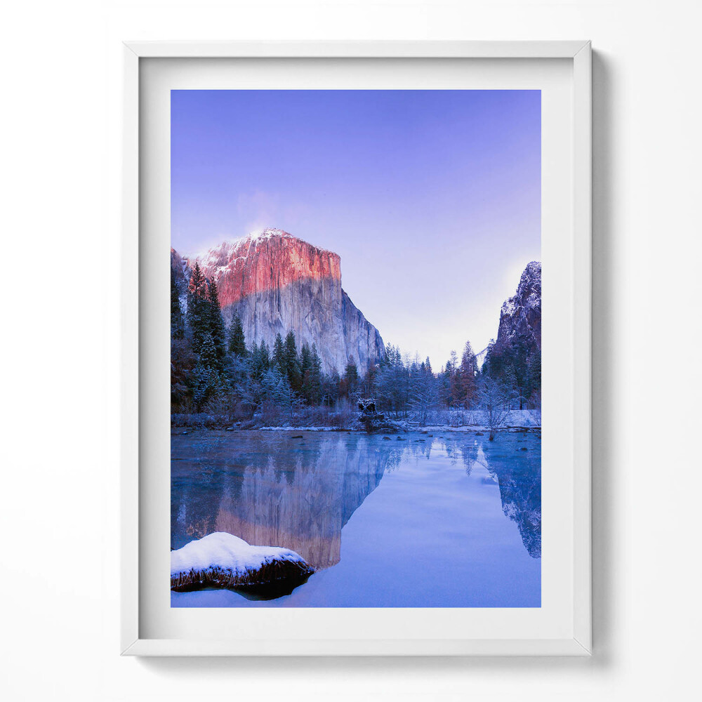 Keretezett kép Tranquil landscape of a winter lake