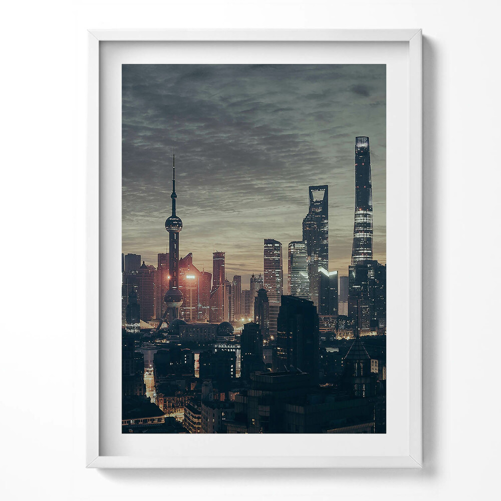 Kép keretben Csónak a hegyi tavon