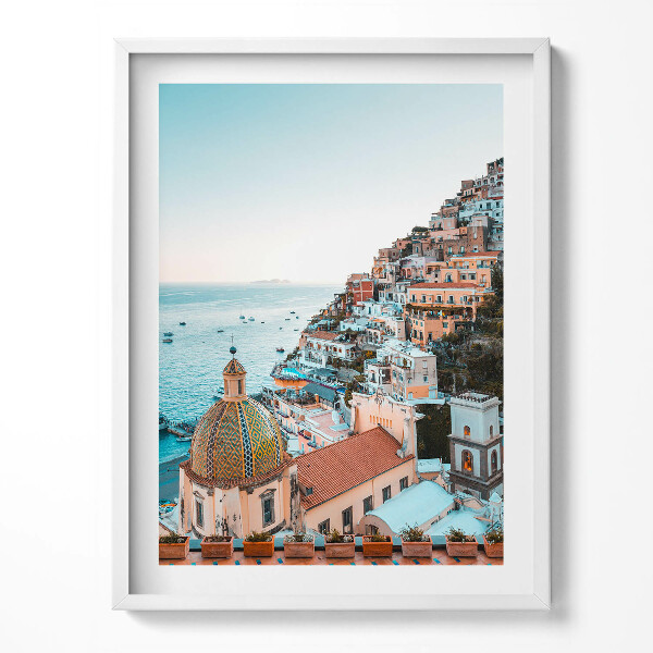 Kép keretben Positano Amalfi-part Olaszország