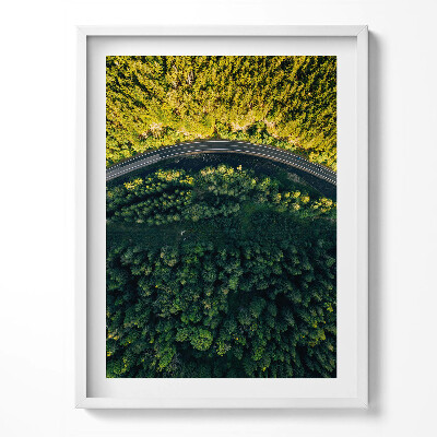 Kép keretben Erdő drónról - Hóhegy