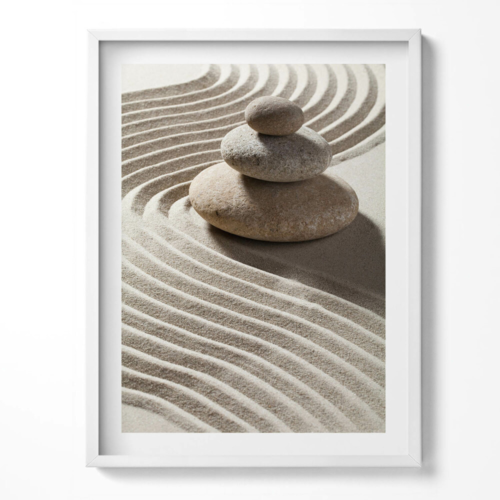 Kép keretben Kőhalom zen homokon