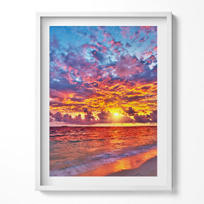 Keretezett kép Naplemente a tenger felett