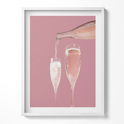 Keretezett kép Rózsaszín pezsgő csillogás