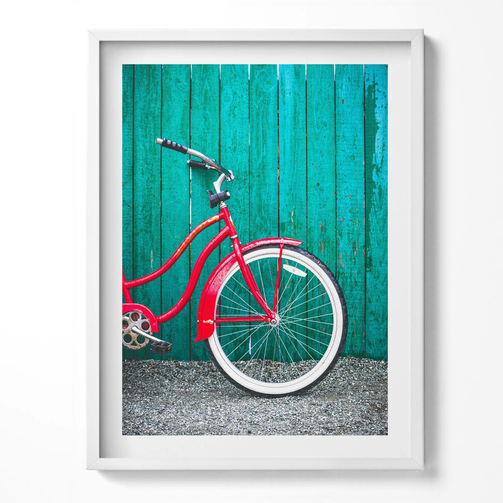 Kép keretben Fekete kerékpár