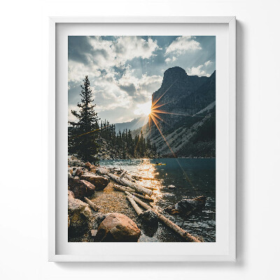 Keretezett kép Hegyi táj a napsütésben