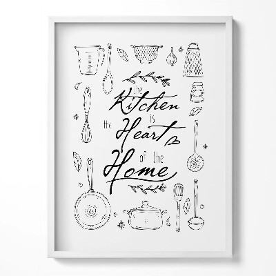 Kép keretben Felirat a konyhában 