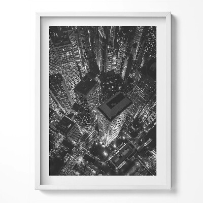 Kép keretben Nagyváros éjszaka madártávlatból